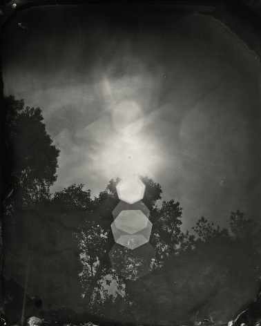 Black and white landscape tintype photograph