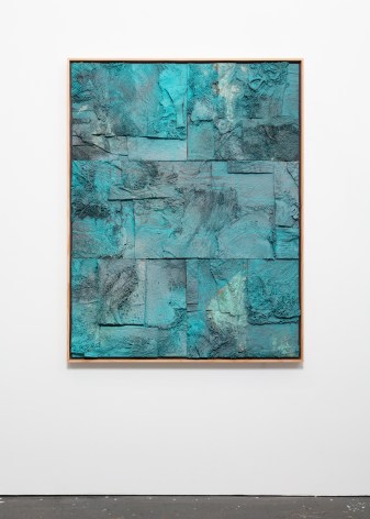 Tiled abstract teal work by Randy Shull