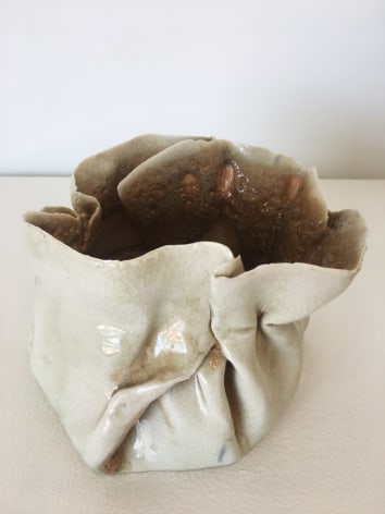 Porcelain basket-shaped vase by Laura Letinsky