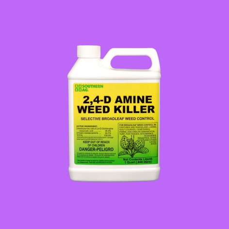 Purple background with Weed Killer, square image.
