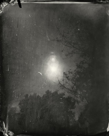 Black and white landscape tintype photograph