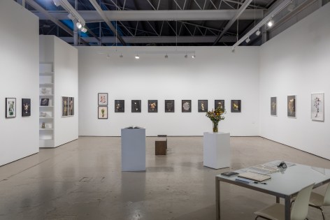 Front view of the gallery looking toward the back wall