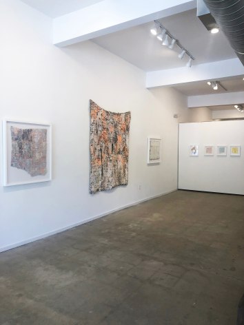 Installation view (from right: Tell Tale, 2019, History Repeating, 2019, Worden, 2019, Seed, 2019, Chip, 2019, Interstice, 2019, Bit, 2019)