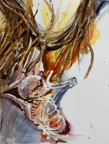 Work of paper of skeleton by Margaret Curtis