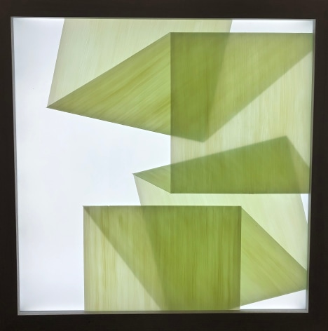 Ralston Fox Smith  Unity, 2018  Glass, oil paint, light box, unique, mixed media