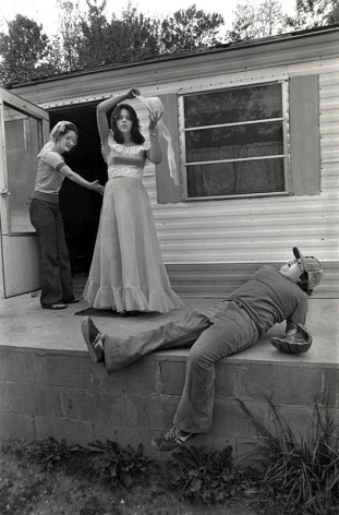 Rob Amberg   Vicky Ray, her Mother, Zenobia, and Donny Norton, on Vicky's Prom Night, 1977  Archival Pigment Print  11h x 17w in  Edition of 10, photography