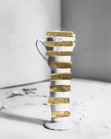 James Henkel  Repaired Tall Cup, 2018  Archival Pigment Print with Gold Leaf  10 x 8 inches  Unique, contemporary art, Photography