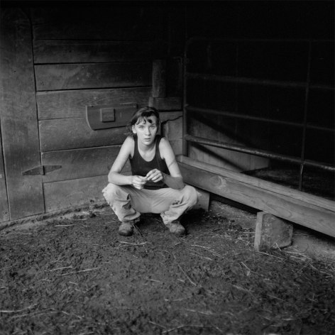 Rob Amberg, Kate in the Barn, Paw Paw, Madison County, NC, 2014, Archival Pigment Print, 5h x 5w in, Edition of 10, Photography