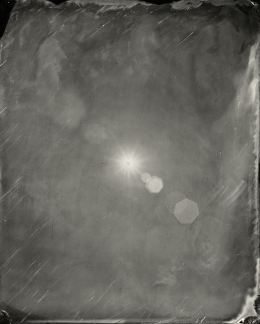 Black and white landscape tintype photograph