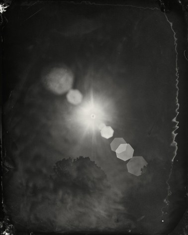 Black and white landscape tintype photograph