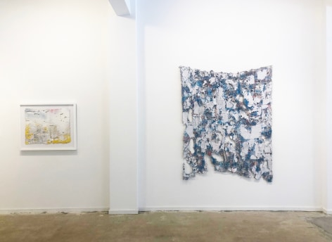 Installation view (from right: Aftermath, 2019, Bloom, 2019)