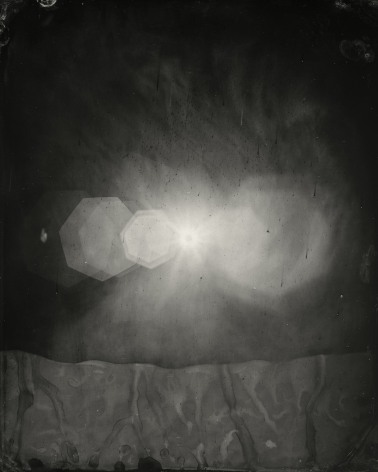 Black and white landscape tintype photograph