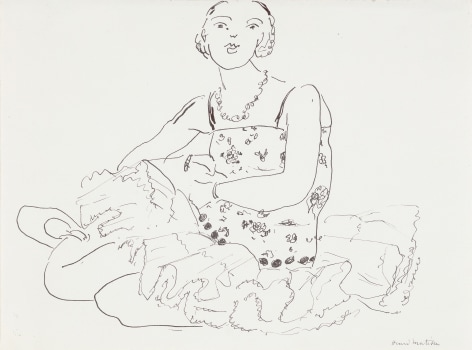 Henri Matisse  Seated Ballerina, c. 1925  Pen and ink on paper 8 1/8 x 11 1/8 inches