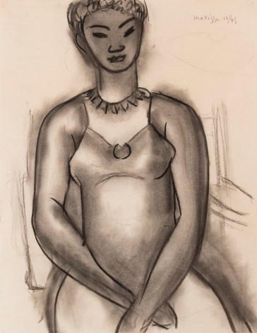 Henri Matisse&nbsp; Femme assise, 1945&nbsp;&nbsp;    Charcoal on paper 20 1/2 x 15 9/10 inches