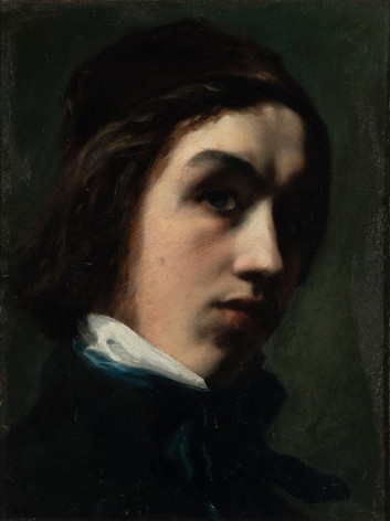 ANONYMOUS Self Portrait, French, 19th century  Oil on canvas mounted on board 10 1/16 x 7 9/16 inches