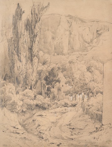 Theodore Rousseau Landscape, c. 1834 Graphite on paper ​11 1/2 x 8 3/4 inches