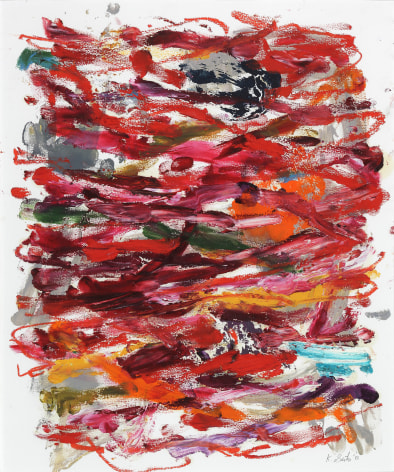 Kikuo Saito, Untitled #234, 2013    Oil and crayon on paper 15 5/8 x 13 inches