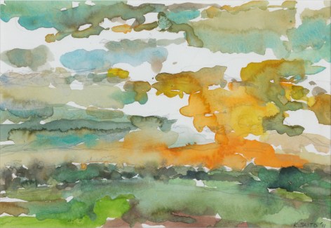 Kikuo Saito, Gotland #72, 2011    Watercolor on paper 5 3/8 x 8 inches