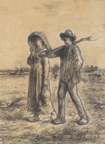 Jean-Francois Millet Le D&eacute;part pour Les Champs, 1863