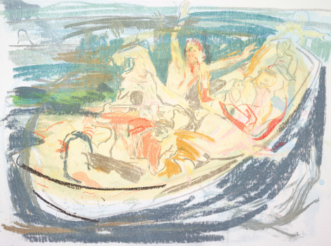 Cecily Brown, Christ Asleep During the Tempest (After Delacroix), 2016