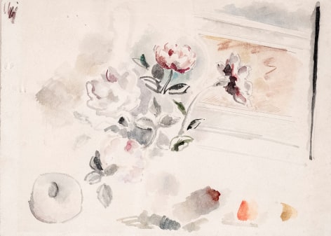 Balthus (French, 1908-2001), Fleurs et Grenade, 1964    Watercolor and pencil on artist's cardboard 10 x 14 in. (25.4 x 35.6 cm)