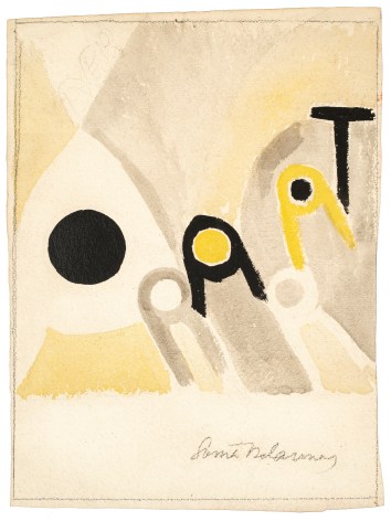 Design for the cover of la revue d'art allemande Der Ararat (Projet de couverture pour la revue d'art allemande Der Ararat), 1917, Paris  Watercolor on paper 11 1/8 x 8 3/8 inches