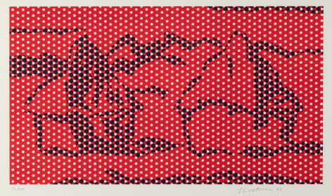 Lichtenstein  (American, 1923-1997)  Haystack #5, 1969, Edition 74  Lithograph and screenprint 13 &frac12; x 23 &frac12; inches