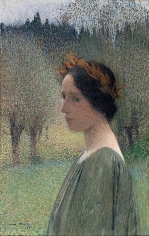 Henri Martin Portrait of a Woman, 1895     Oil on canvas 23 1/2 x 14 inches