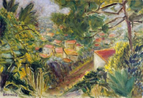 Pierre Bonnard (French, 1867-1947) Le Cannet, 1941    Oil on canvas 14 1/8 x 20 1/2 in. (36 x 52 cm) Signed lower left