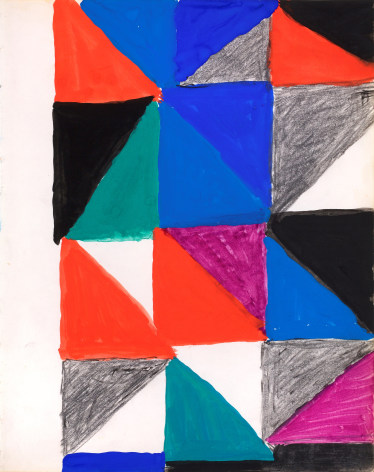 Rhythm in Color (Rythme couleur), 1970, Paris  Gouache and pencil on paper 11 1/4 x 9 inches