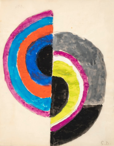 Rhythm in Color (Rythme couleur), 1972, Paris  Gouache and pencil on paper 11 3/8 x 9 inches