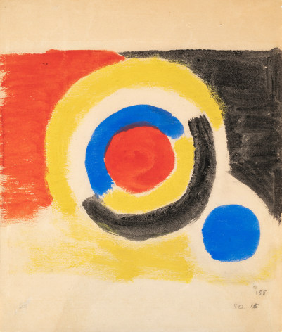 Disc, Portugal (Disque Portugal), 1915, Portugal  Glue-based paint on paper 7 x 8 3/8 inches