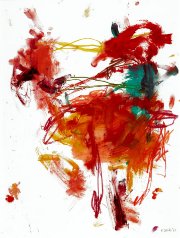 Kikuo Saito, Untitled #32, 2012    Oil, crayon and acrylic on paper 20 5/8 x 15 1/2 inches