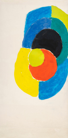 Rhythm in Color (Rythme couleur), 1972, Paris  Gouache on paper 17 7/8 x 9 5/8 inches