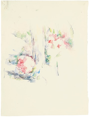 Paul C&egrave;zanne, Tronc d&rsquo;arbre et fleurs, c. 1900