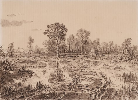 Theodore Rousseau Mare parmi les bruyères, c. 1862