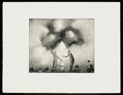 Lino Mannocci, Dancers, 2011    Monotype 9 x 10 5/8 inches