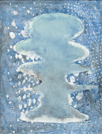 Terry Winters Ghost #5, 2018. Monoprint with engraving and embossment on Twinrocker handmade paper. 30 3/8 x 23 inches.