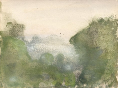 Composition in Green, 1870-76    Watercolor and gouache on paper 4 1/2 x 6 inches