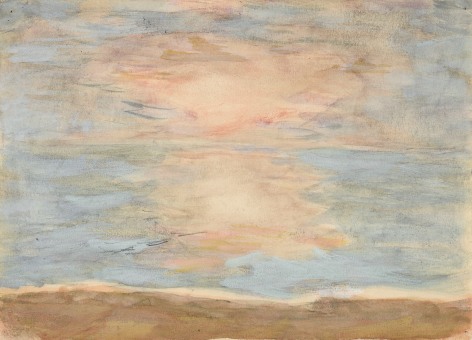 Pierre Bonnard Study of Sea and Sky  Watercolor, gouache and pencil on paper 5 1&frasl;8 x 7 1&frasl;4 inches