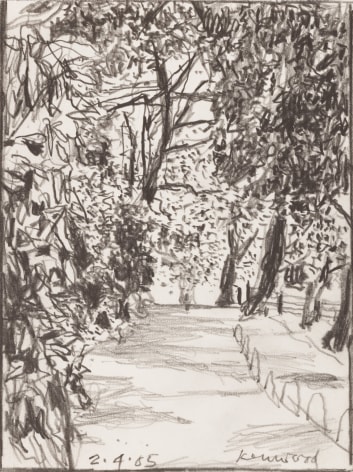 Tom Fairs (British, 1925-2007) Kenwood, 2005 Pencil on paper 5 1/2 x 4 1/8 inches