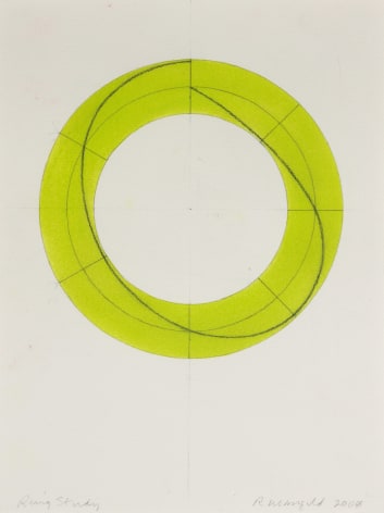 Robert Mangold Ring Study, 2008 Watercolor and pencil on paper 12 1/4 x 9 inches