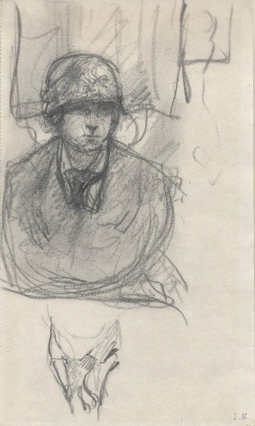 Woman in a Cloche Hat, c. 1920 (Femme au chapeau cloche) Pencil on paper 8&frac14; &times; 4 7/8 inches