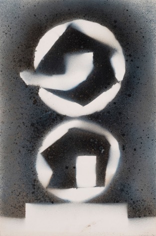 David Smith, Untitled, 1962-63, Spray enamel on paper, 17 1/8  x 11 1/4 inches