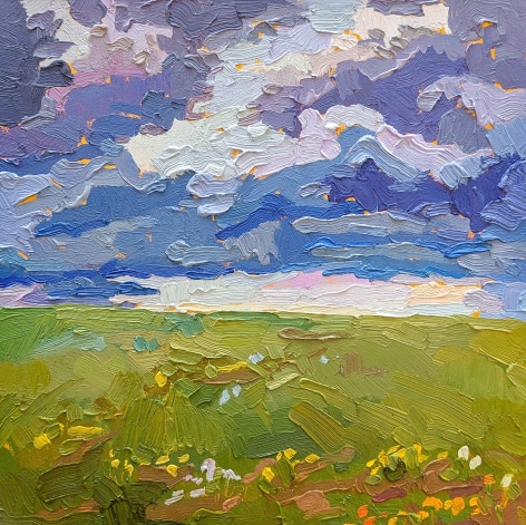 9000 ft Meadow, 2023    Oil on panel 8 x 8 inches