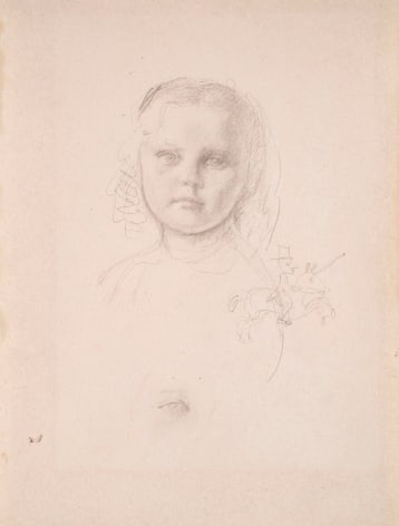 BALTHUS French, 1908-2001 . Study for &quot;Portrait of Mme. Matossian and her daughter Dalit&eacute;&quot;, 1944     Graphite on paper 10 7/8 x 8 1/4 in. (27.6 x 21 cm