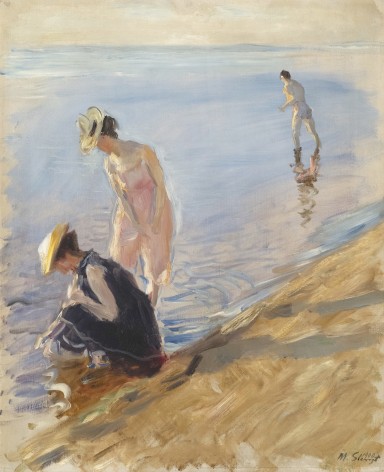 Max Slevogt Bathers at the Beach, Chiemsee, 1900&nbsp;&nbsp;   Oil on canvas 28 7/8 x 24 1/8 inches
