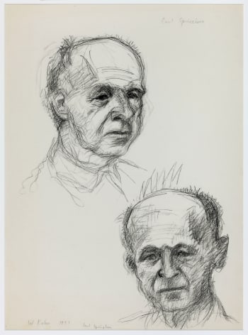 Wolf Kahn, Carl Sprinchorn, Painter, 1955    Pencil 19 x 14 inches