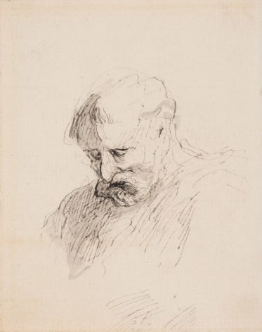 Honore Daumier Head of a Man, c. 1860 Pen and ink on paper 4 7/8 x 3 3/4 inches