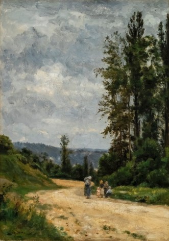 STANISLAS LEPINE French, 1835-1892 . Country Road (Route de Compagne), c. 1876-80     Oil on canvas